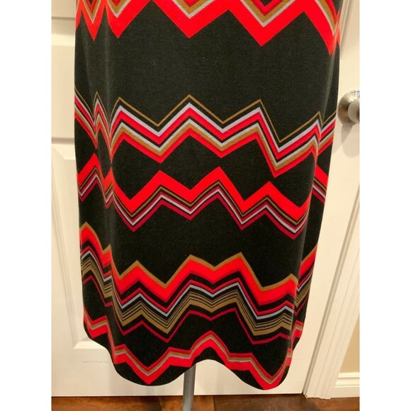 Tahari Arthur S. Levine Black & Red Zig-Zag Dress, Size 6 (US) - NWT! - Picture 3 of 9